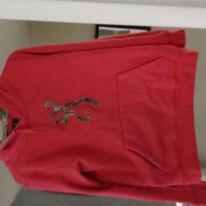 Womens browning hoodie size M pink with camo hood